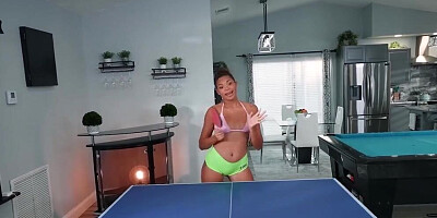 Michelle Anderson is sucking and riding dude's prick in a POV