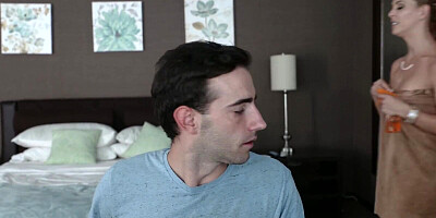 Cherie DeVille gets analyzed by Jake Adams after giving him a footjob