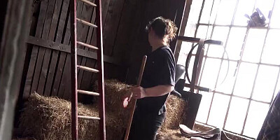 AuntJudysXXX - Fucking your MILF Stepmom Aurora in the Barn (POV)