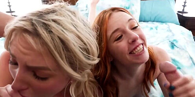 Madi Collins & Britt Blair are enjoying in a hot 4some shag