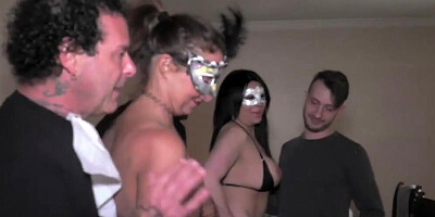 Dirty MILFs are fucked and spanked at this sex party