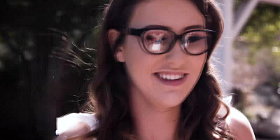 Nerdy sweetheart Paige Owens is comforted and banged by her randy stepdad