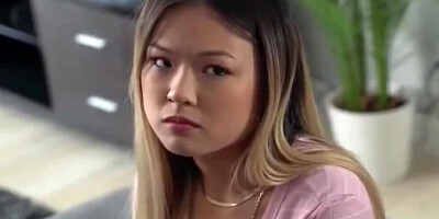 Asian girl is having a threesome with this horny white couple