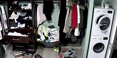 Spy cam catches this lovely mom as she changes her clothes