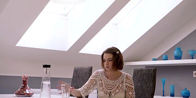 Magnificent teeny with big tits having romantic sex