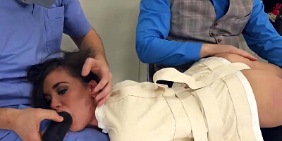 Extreme violently copulated bdsm babe with ropes