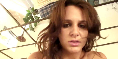 Woman is flying high because her new man satisfies all her needs