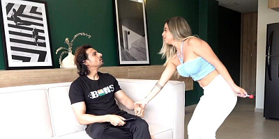 Indian blonde gets fucked by the big dick of her stepbro