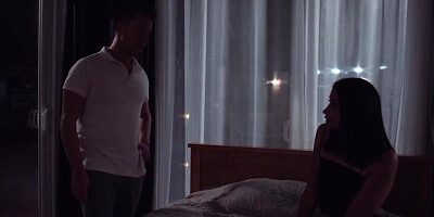Dark-haired MILF seduces stepdaughter's boyfriend