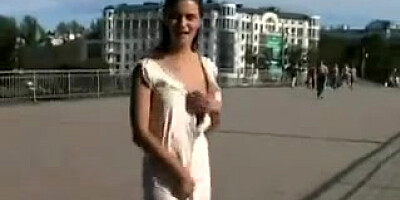 Jaw-Dropping teenager public displaying