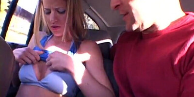 Guys pick up a blonde and use her tight pussy