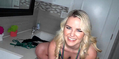 Blonde hotwife blacked in front of her husband