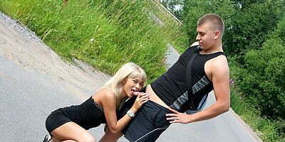 Extreme pickup sex on the road