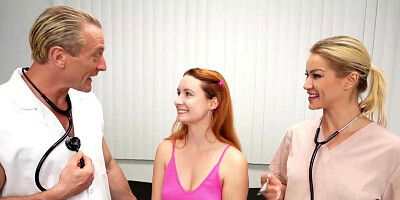 Violet Spice wants to get a creampie from the doctor