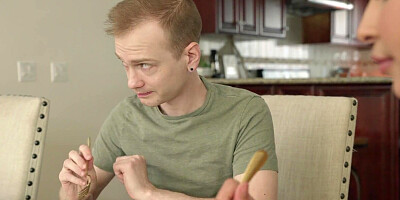 Petite ebony girl is screwing a white boy with big dick