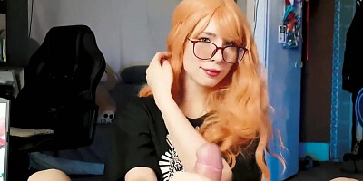 Geek Girl Caught her Impudent Step-brother for Jerk off ❤ MollyRedWolf