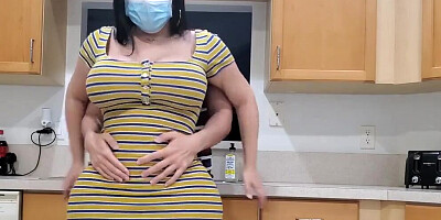BIG ASS STEPMOM CANT GO OUT WITH CORONAVIRUS LOCKDOWN SO SHE FUCKS HER SON