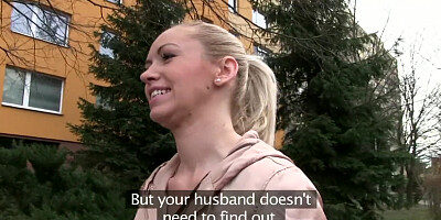 PublicAgent Married Blonde Takes Cash for Sex