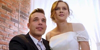 Lusty bride bangs her ex in front of the groom for one last time