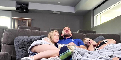 Juicy blonde Lilly Ford sucks and rides that hard pecker