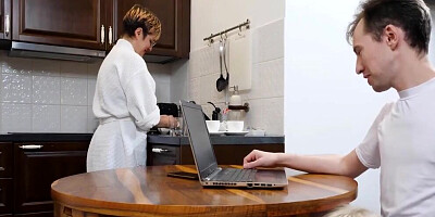 SISPORN Blonde demonstrates sucking skills and gets drilled by stepbro