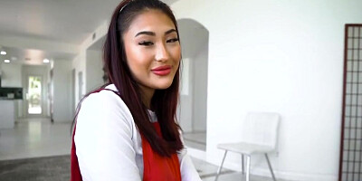 Lovely Asina doll is riding her stepdad's cock in this POV