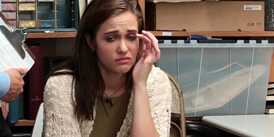 Charming MILF is strip-searched by a perverted security officer