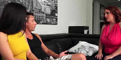 SEXYMOMMA - Busty MILF in a Threesome with her Stepdaughter