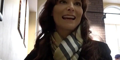 Brunette MILF takes a hard cock up her tight butthole