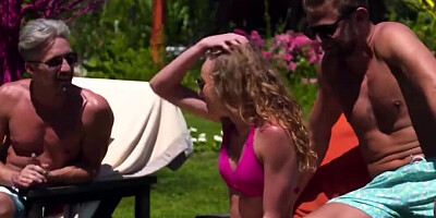 DPFanatics Angel Emily wants to be DP by her BFF and her Stepbrother at the Pool