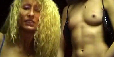 Interracial lesbian sex scene with some kinky amateur ladies in action