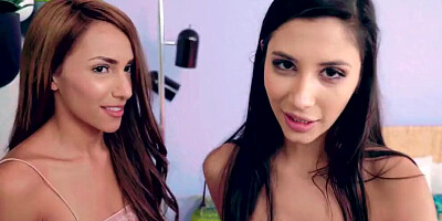 Superb babes Gianna Dior and Hime Marie are fucked in POV scene