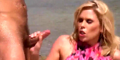 Hottie Step Mother Jamie Brooks Gives Titjob Sweet Teen Son