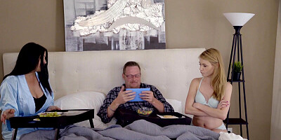 Teen sweetheart will do whatever it takes to satisfy her perverted old stepdad