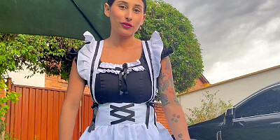 Por Fin me Quede Solo Con La Empleada y Cumplió Mi Fantasia