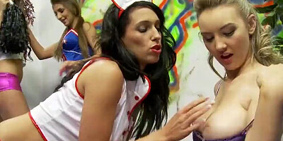 Perverted Lesbian Group!!! Wet Desire!