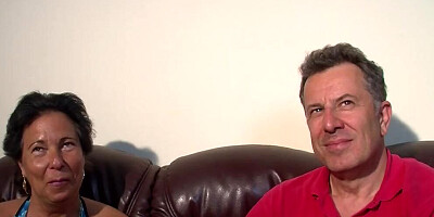 Cock-hungry mature woman is fucked by two guys in this 3some