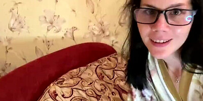 Stepsister wanted to suck her stepbrother and was caught by her stepmother