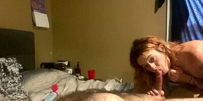 slutty stepsis gives stepbrother a massage that turns into an erotic fuck and suck with a happy ending