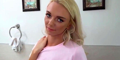 Hot Blonde Step Sister Blowjob And Fuck