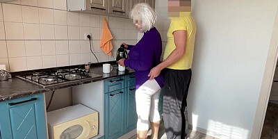 Amateur MILF gets on the floor to receive hard cock from behind