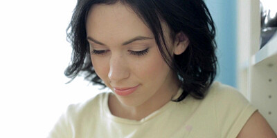 Sensual lovemaking between two young people who are feeling aroused