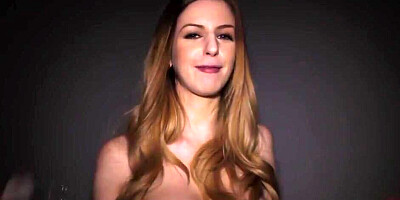 Cock hungey Stella Cox gives stranger a bj through a glory hole