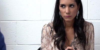 Thieving MILF is strip searched and gets banged by a cop in his office
