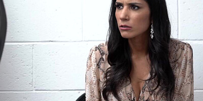 Thieving MILF is strip searched and gets banged by a cop in his office