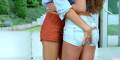 Sweet Euro chicks got naked and started going over each other's delicious private parts