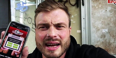 Blonde hooker gives a blowjob and fucks in abandoned building