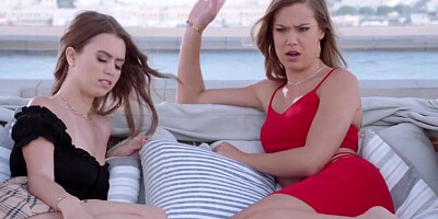 Two depraved vixens are sharing a gentleman's dick on a summer vacation