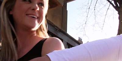 Czech girl is picked up on the street and paid to suck a dick