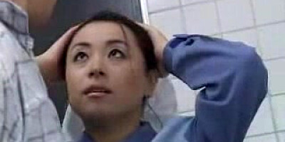 Asian Nurse and Cleaning Chick Help a Patient Jack off